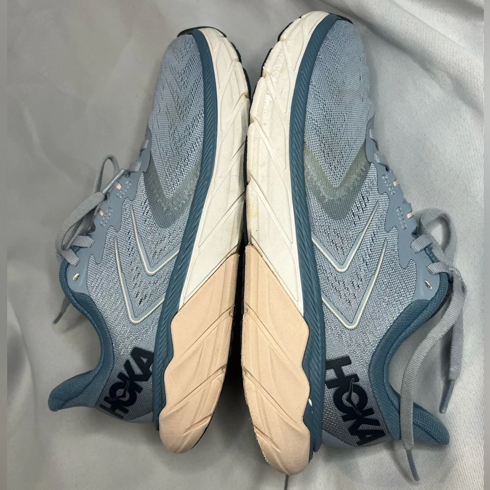 HOKA One One W AHARI 5 Women's Running Shoes White/Blue/Pink Size 6.5B - Picture 6 of 8